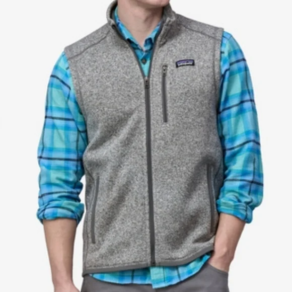 Patagonia Better Sweater Fleece Vest Stonewash Outdoor Full Zip Casual Mens L - Picture 2 of 12